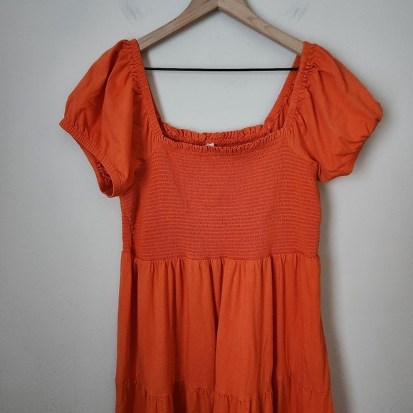 Anthropologie x Daily Practice | Smocked Tiered Maxi Dress - Size XL Petite - Picture 3 of 12